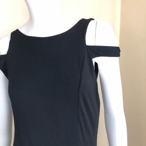 rag & bone black open shoulder dress